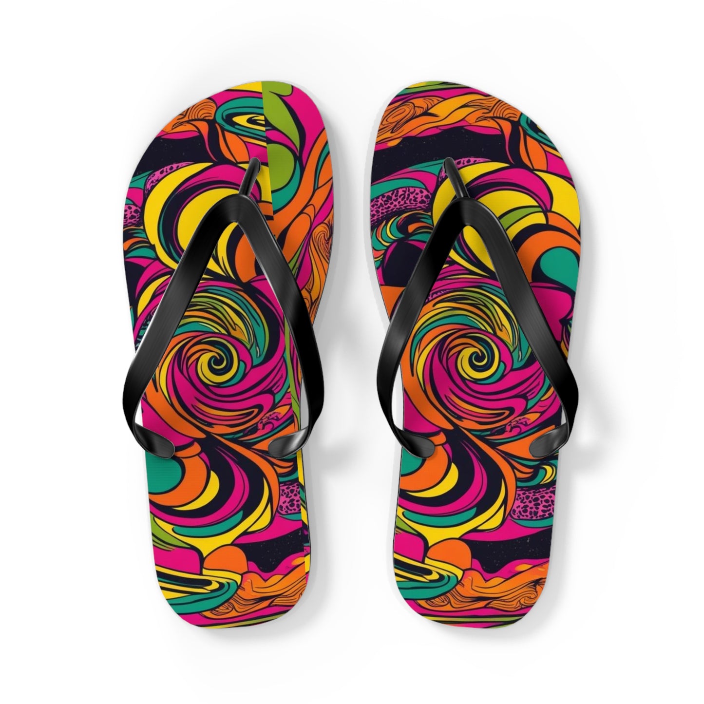 Women's Vivid Groove Spiral Flip Flops