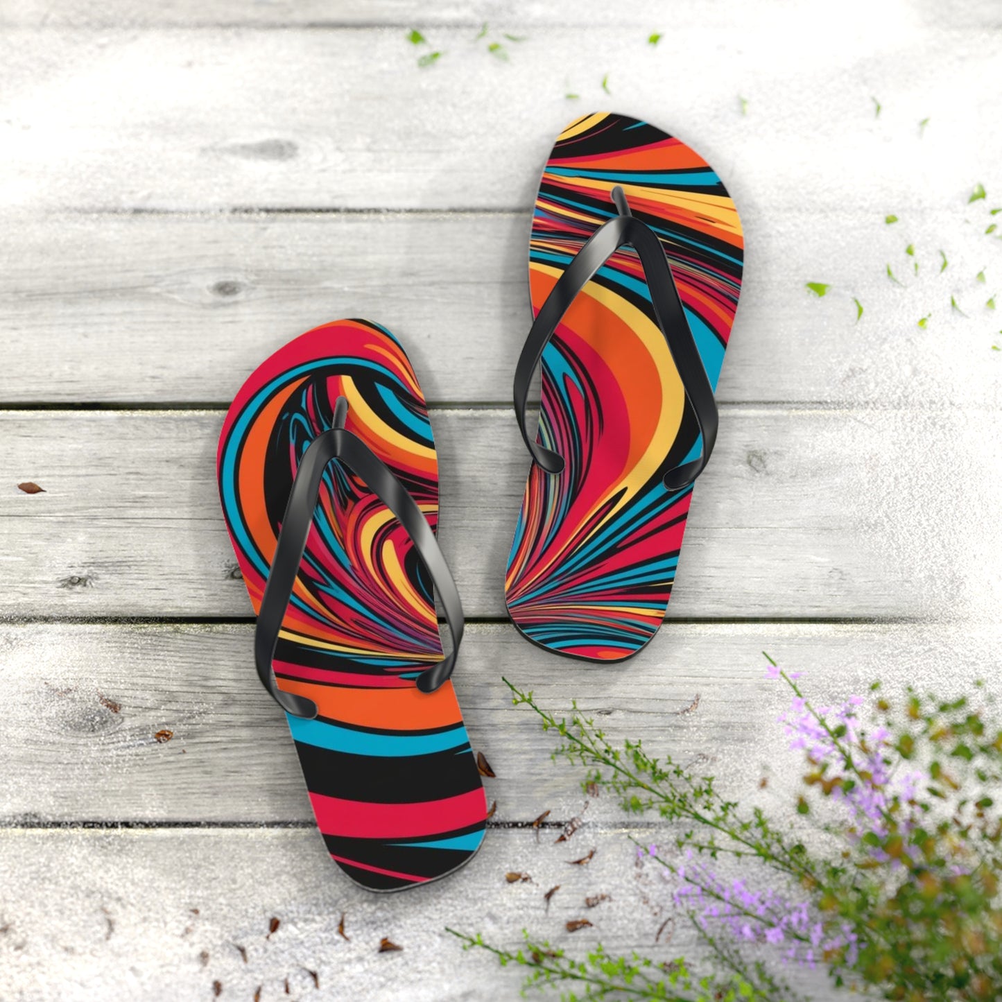 Women's Cosmic Swirl Flip Flops