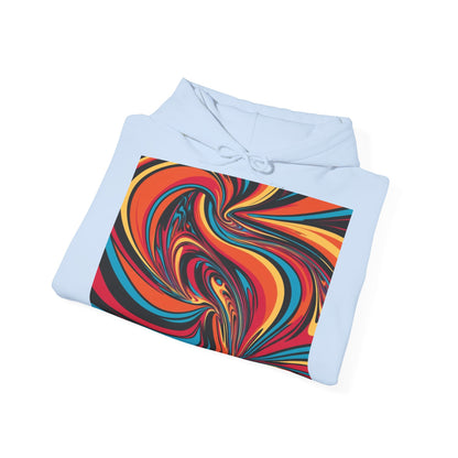 Unisex Heavy Blend Hooded Sweatshirt With Cosmic Swirl Print