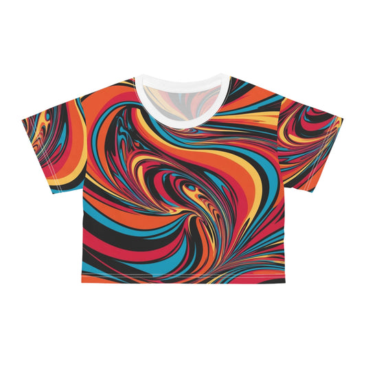 Cosmic Swirl Crop Tee for Women