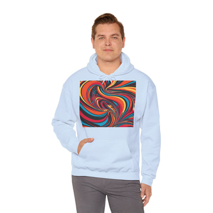 Unisex Heavy Blend Hooded Sweatshirt With Cosmic Swirl Print