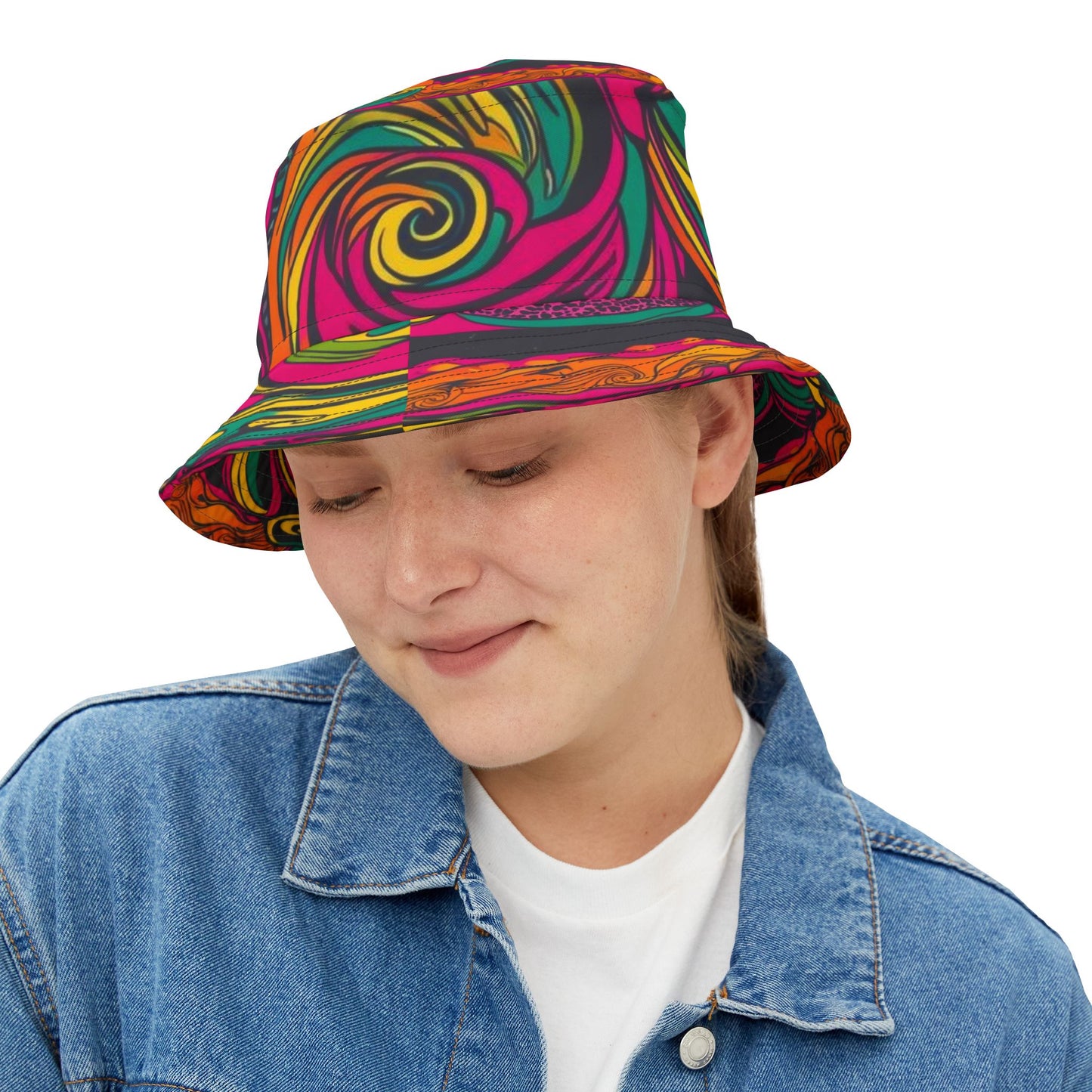 Vivid Groove Spiral Bucket Hat