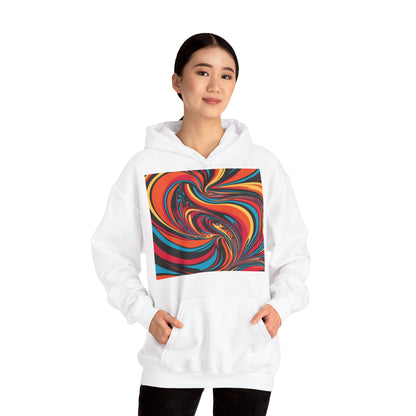 Unisex Heavy Blend Hooded Sweatshirt With Cosmic Swirl Print