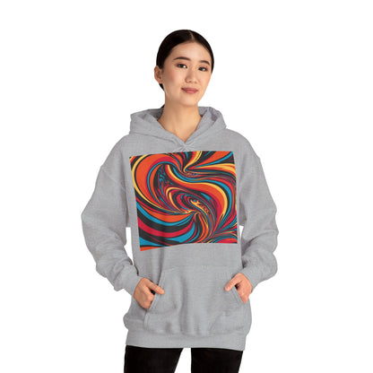 Unisex Heavy Blend Hooded Sweatshirt With Cosmic Swirl Print