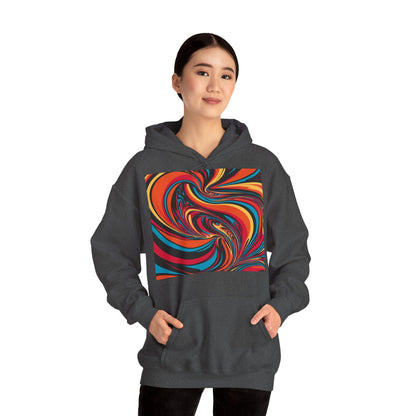 Unisex Heavy Blend Hooded Sweatshirt With Cosmic Swirl Print