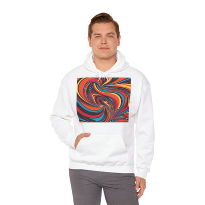 Unisex Heavy Blend Hooded Sweatshirt With Cosmic Swirl Print