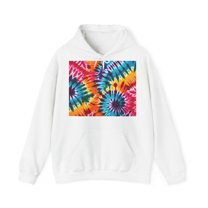 Unisex Heavy Blend Hooded Sweatshirt With Tie Dye Print