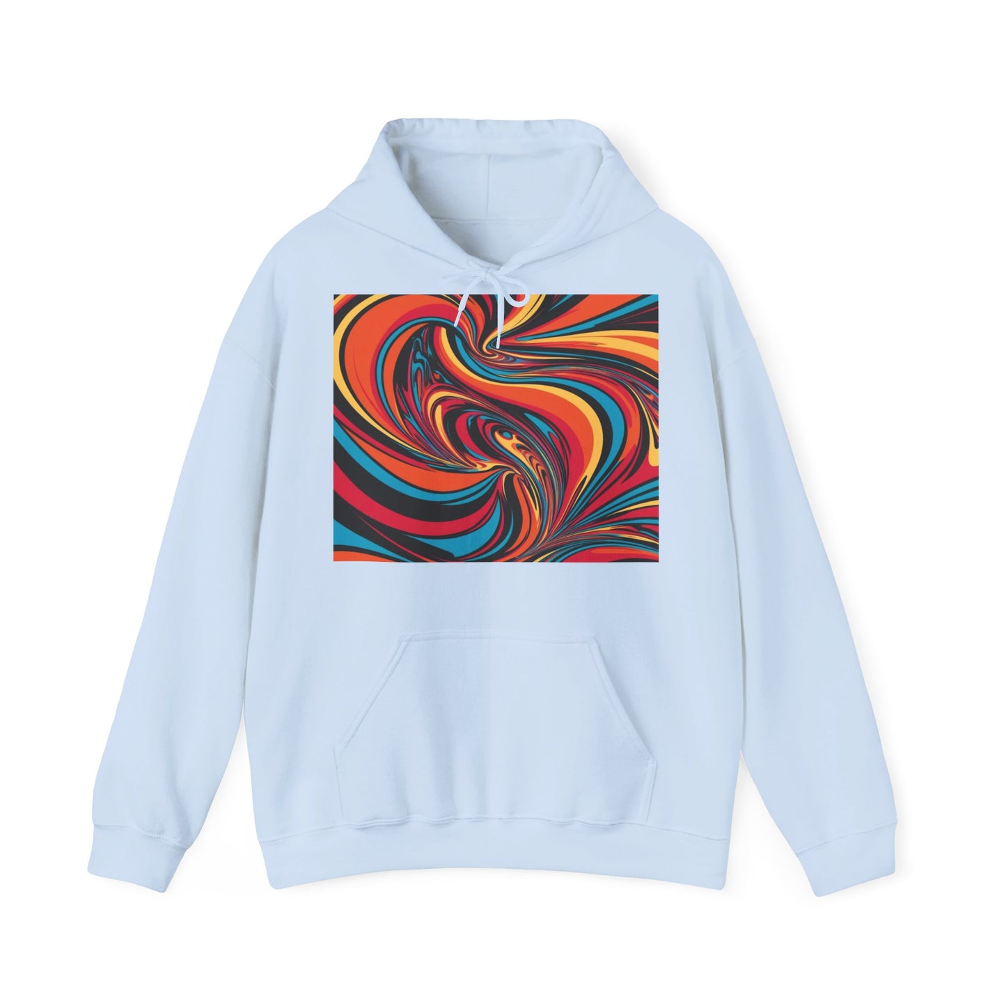 Unisex Heavy Blend Hooded Sweatshirt With Cosmic Swirl Print