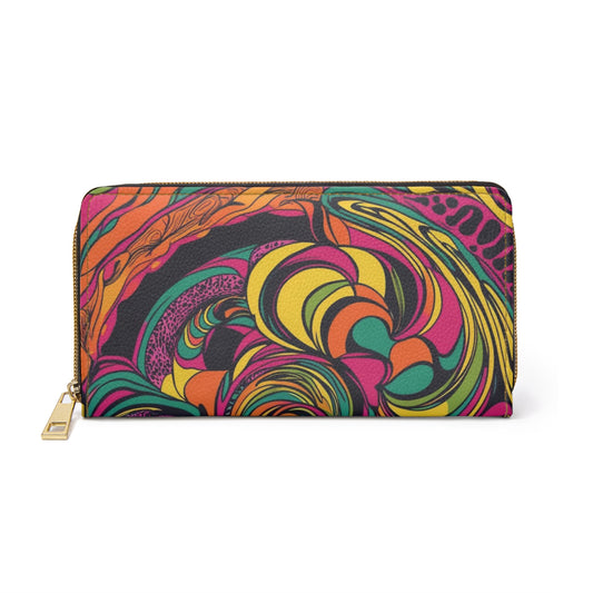 Vivid Groove Spiral Zipper Wallet