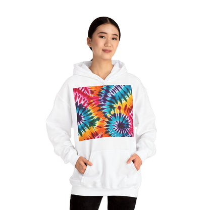 Unisex Heavy Blend Hooded Sweatshirt With Tie Dye Print