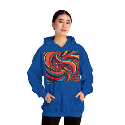 Unisex Heavy Blend Hooded Sweatshirt With Cosmic Swirl Print