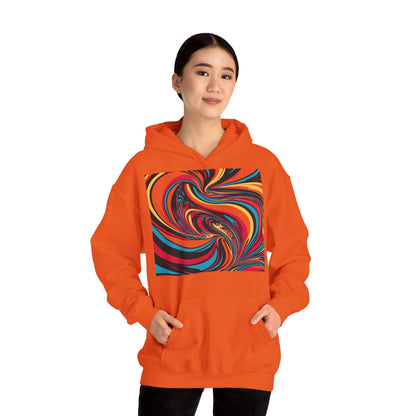 Unisex Heavy Blend Hooded Sweatshirt With Cosmic Swirl Print