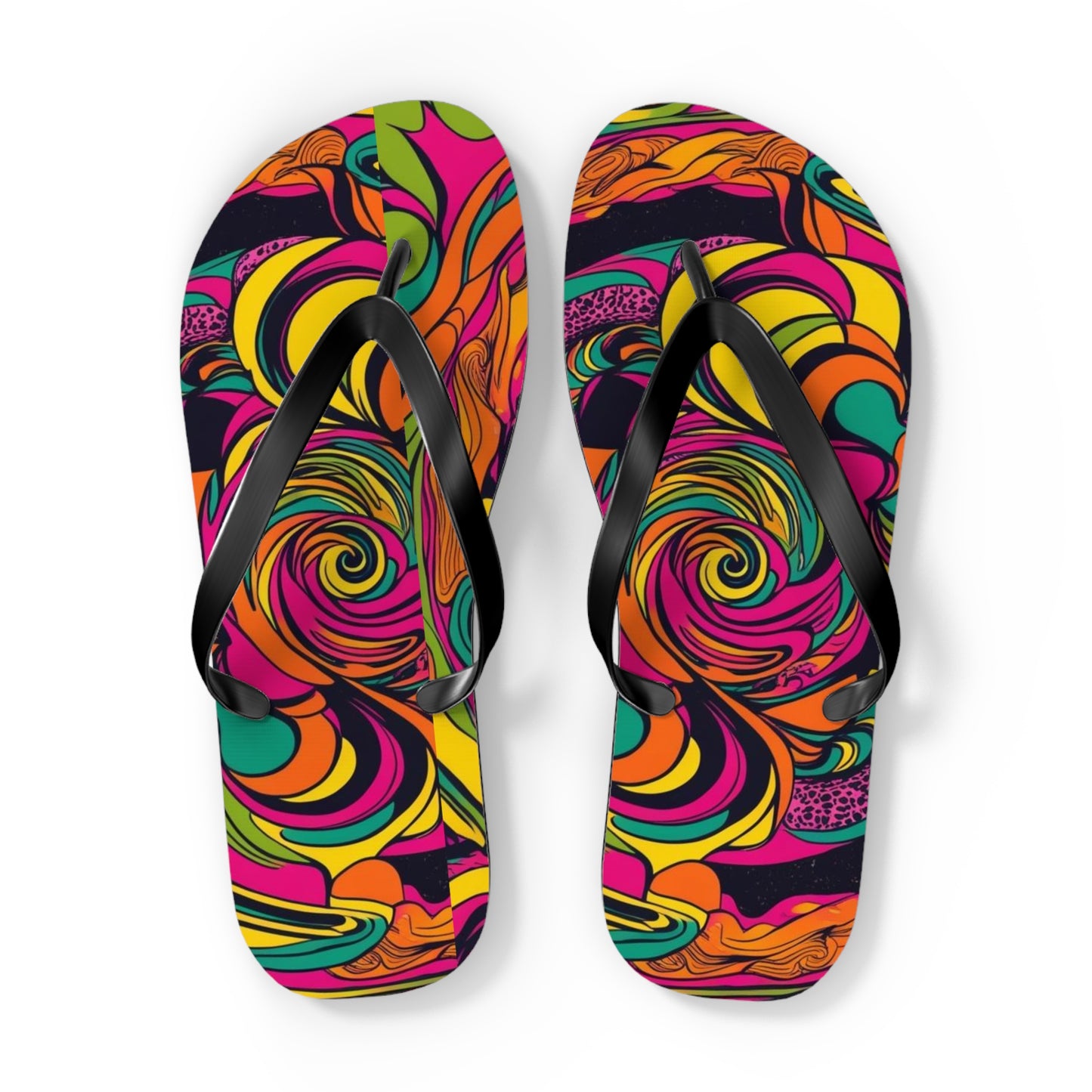 Women's Vivid Groove Spiral Flip Flops