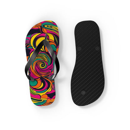 Women's Vivid Groove Spiral Flip Flops