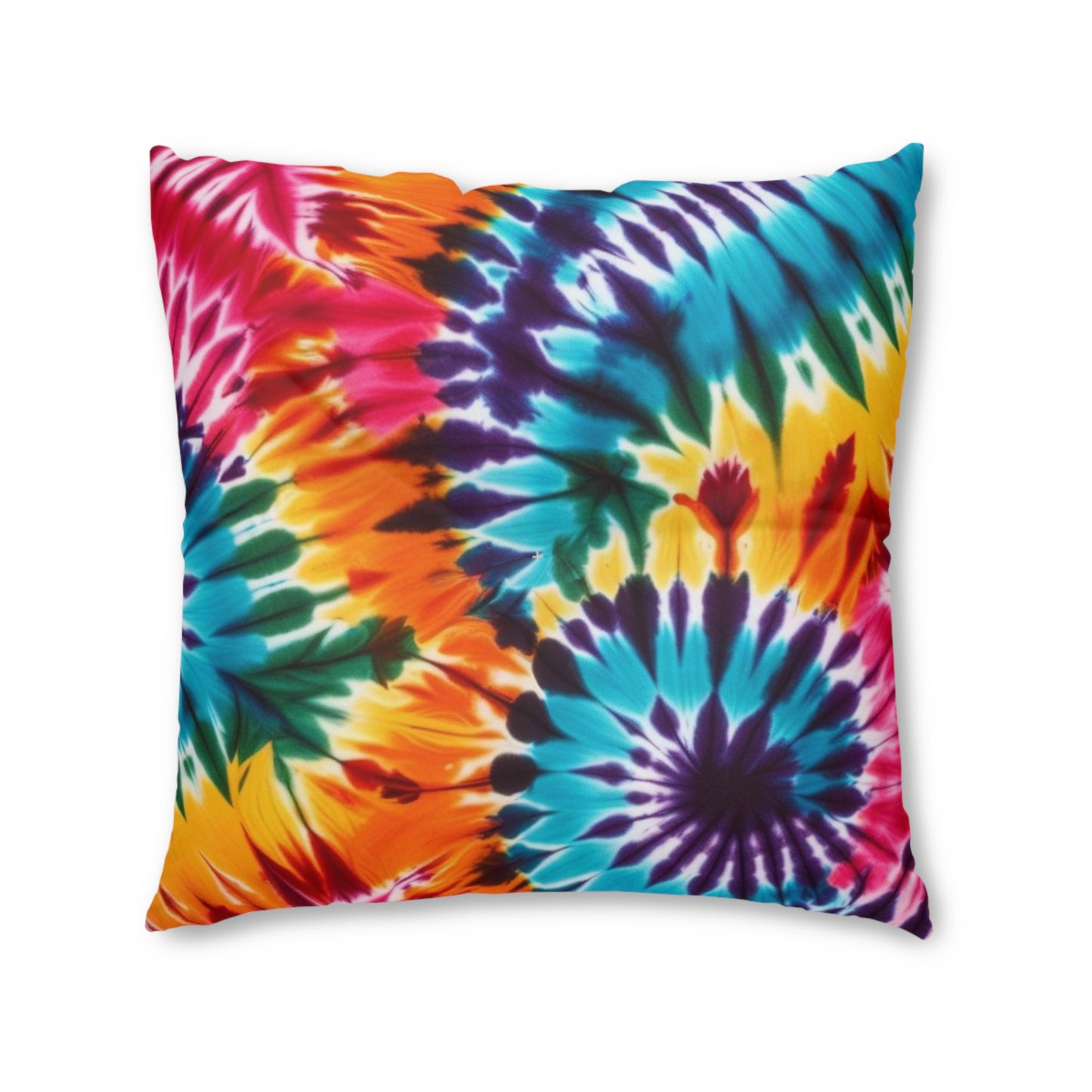 Tie Dye Printed Tufted Floor Pillow