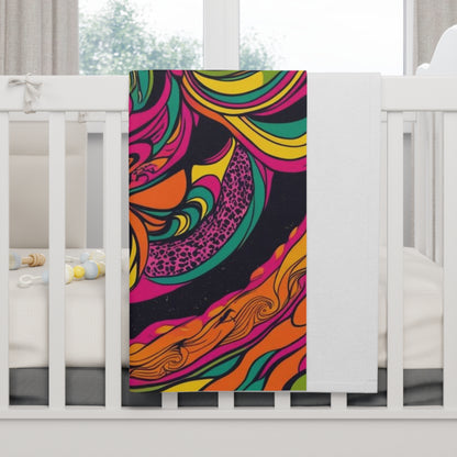 Vivid Groove Spiral Soft Fleece Baby Blanket