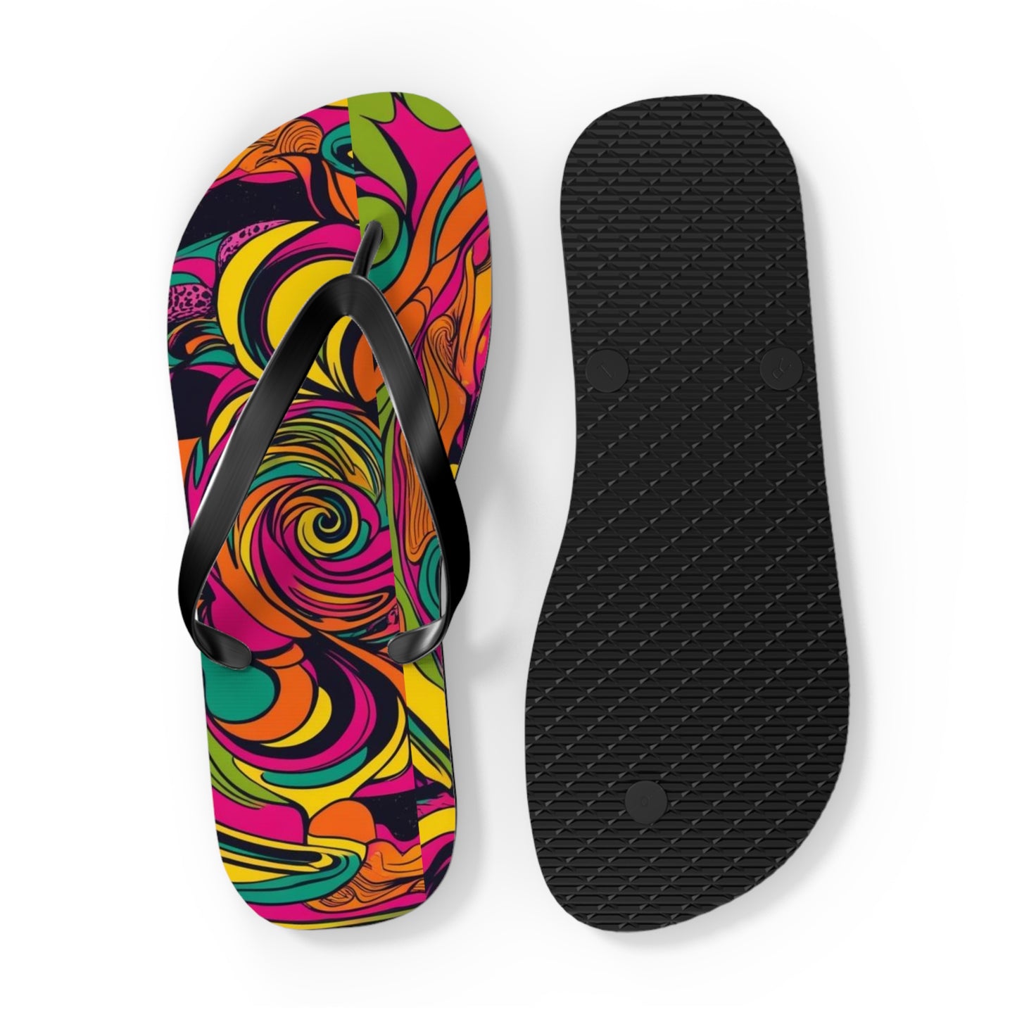 Women's Vivid Groove Spiral Flip Flops