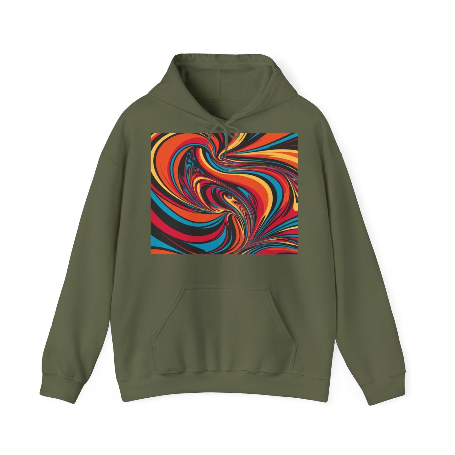 Unisex Heavy Blend Hooded Sweatshirt With Cosmic Swirl Print