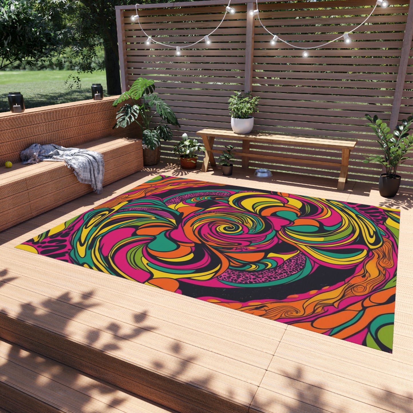 Vivid Groove Outdoor Rug