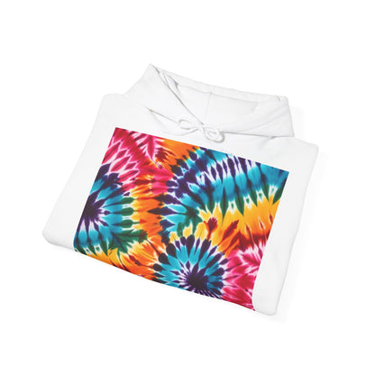 Unisex Heavy Blend Hooded Sweatshirt With Tie Dye Print