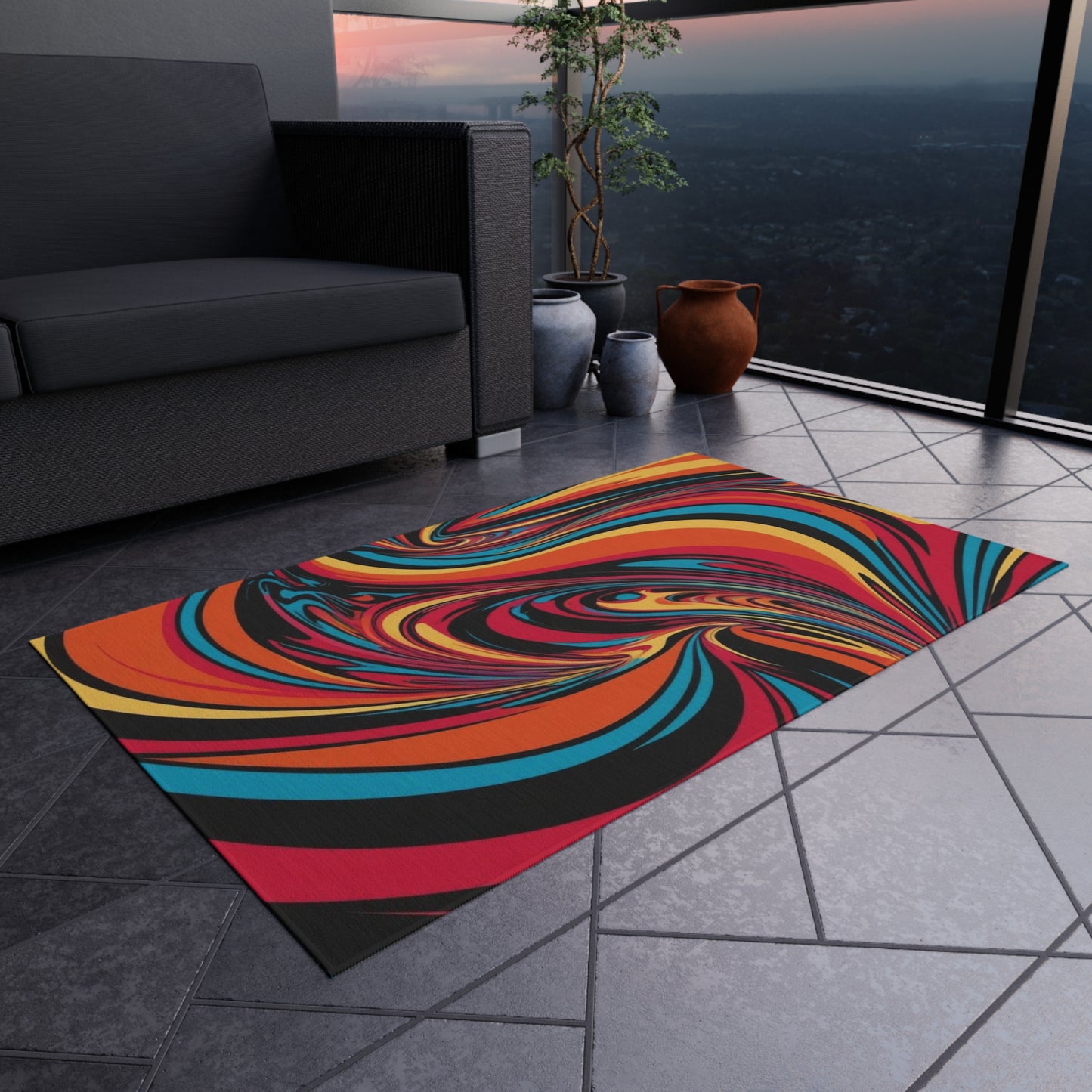 Cosmic Swirl Outdoor Rug