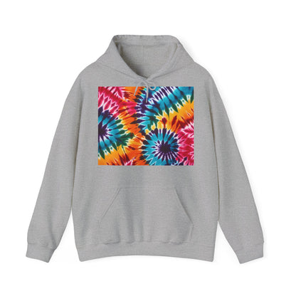 Unisex Heavy Blend Hooded Sweatshirt With Tie Dye Print