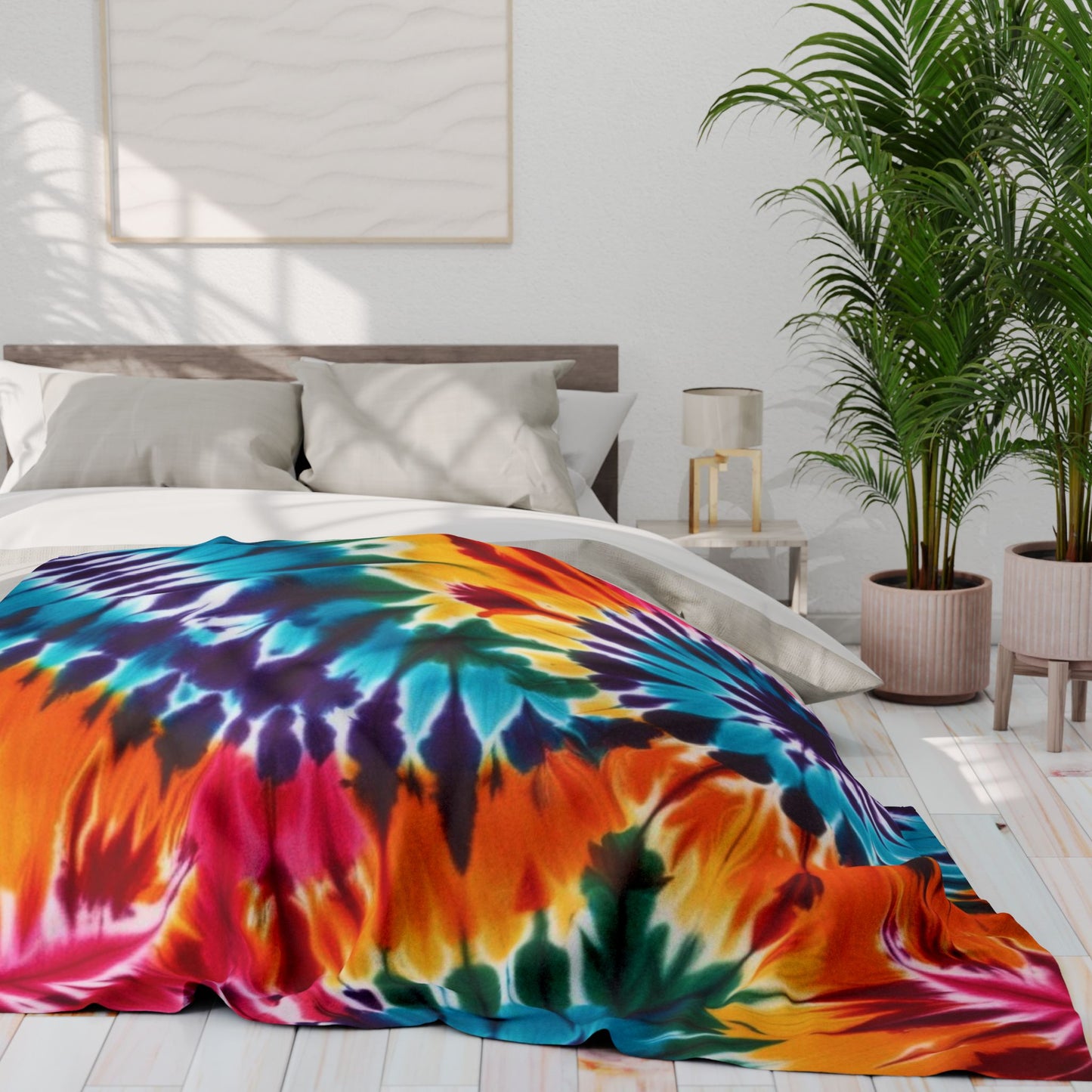 Tie-Dye Printed Arctic Fleece Blanket