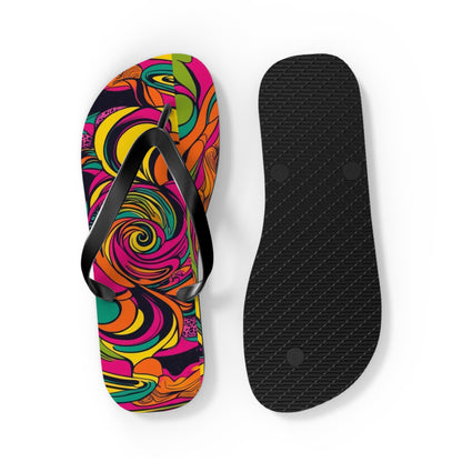 Women's Vivid Groove Spiral Flip Flops