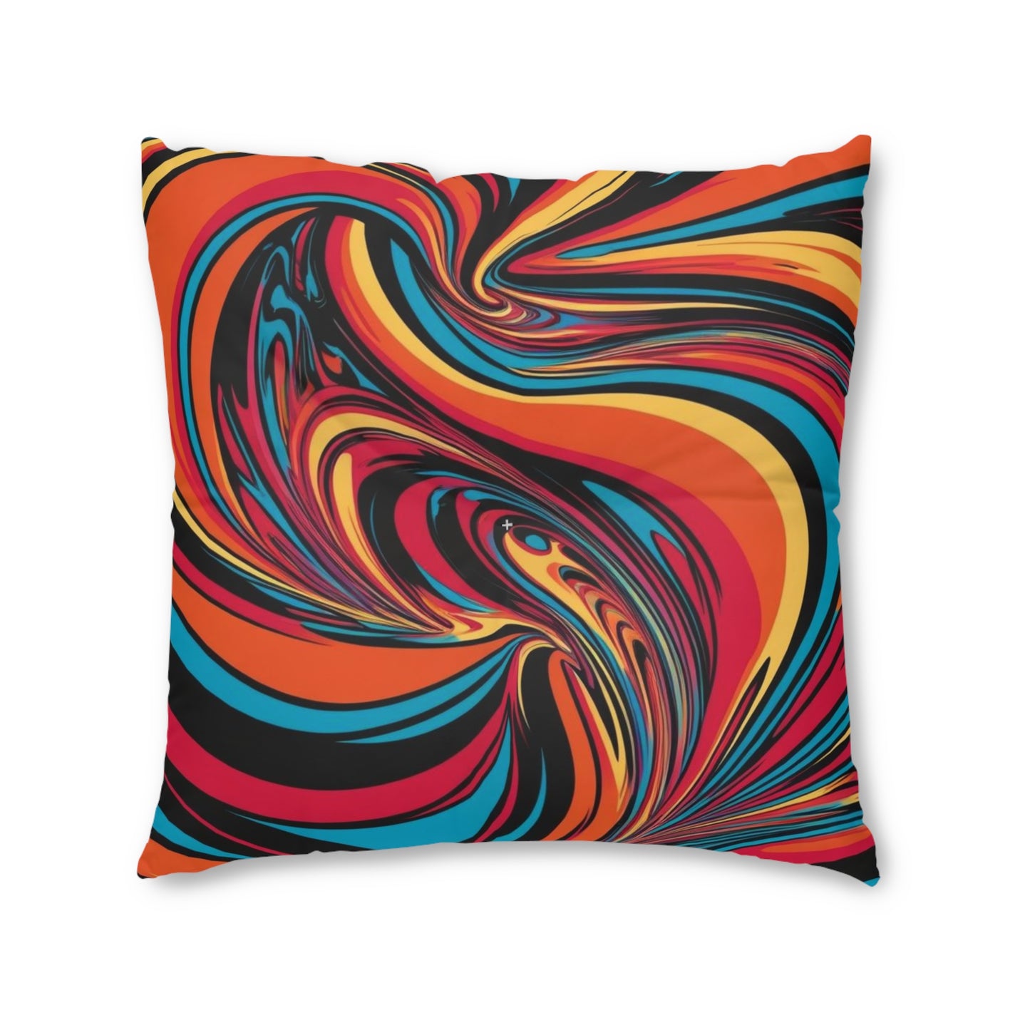 Cosmic Swirl Printed Tufted Floor Pillow