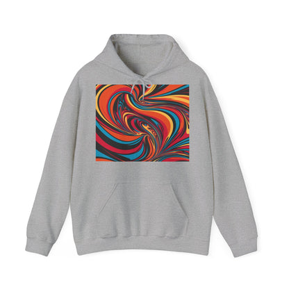 Unisex Heavy Blend Hooded Sweatshirt With Cosmic Swirl Print