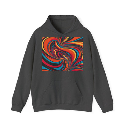 Unisex Heavy Blend Hooded Sweatshirt With Cosmic Swirl Print