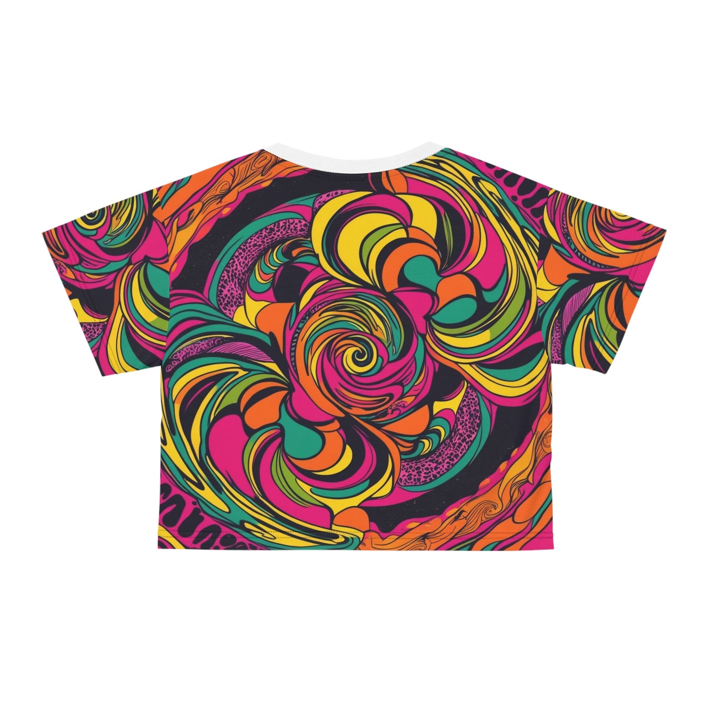 Vivid Groove Spiral Crop Tee for Women