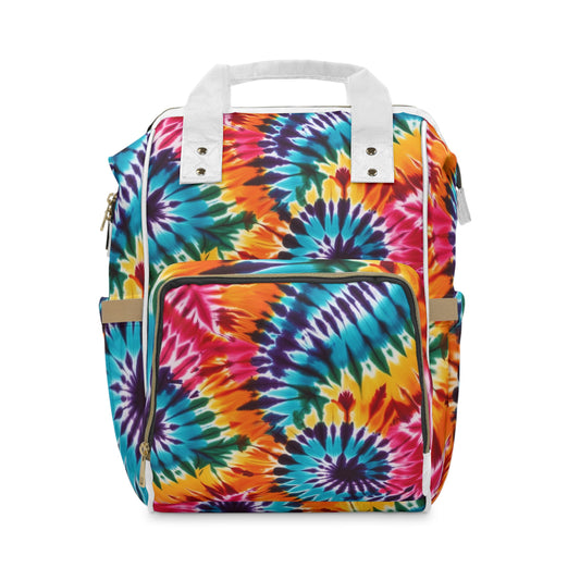 Multifunctional Tie Dye Printed Diaper Backpack