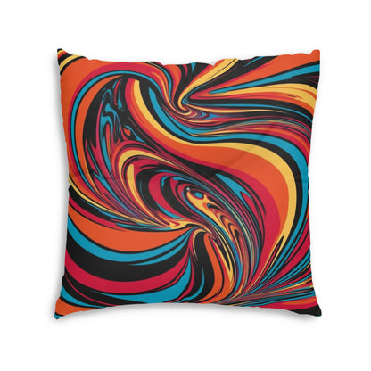 Cosmic Swirl Printed Tufted Floor Pillow