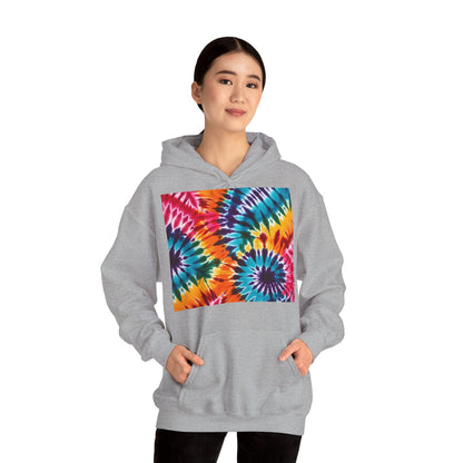 Unisex Heavy Blend Hooded Sweatshirt With Tie Dye Print