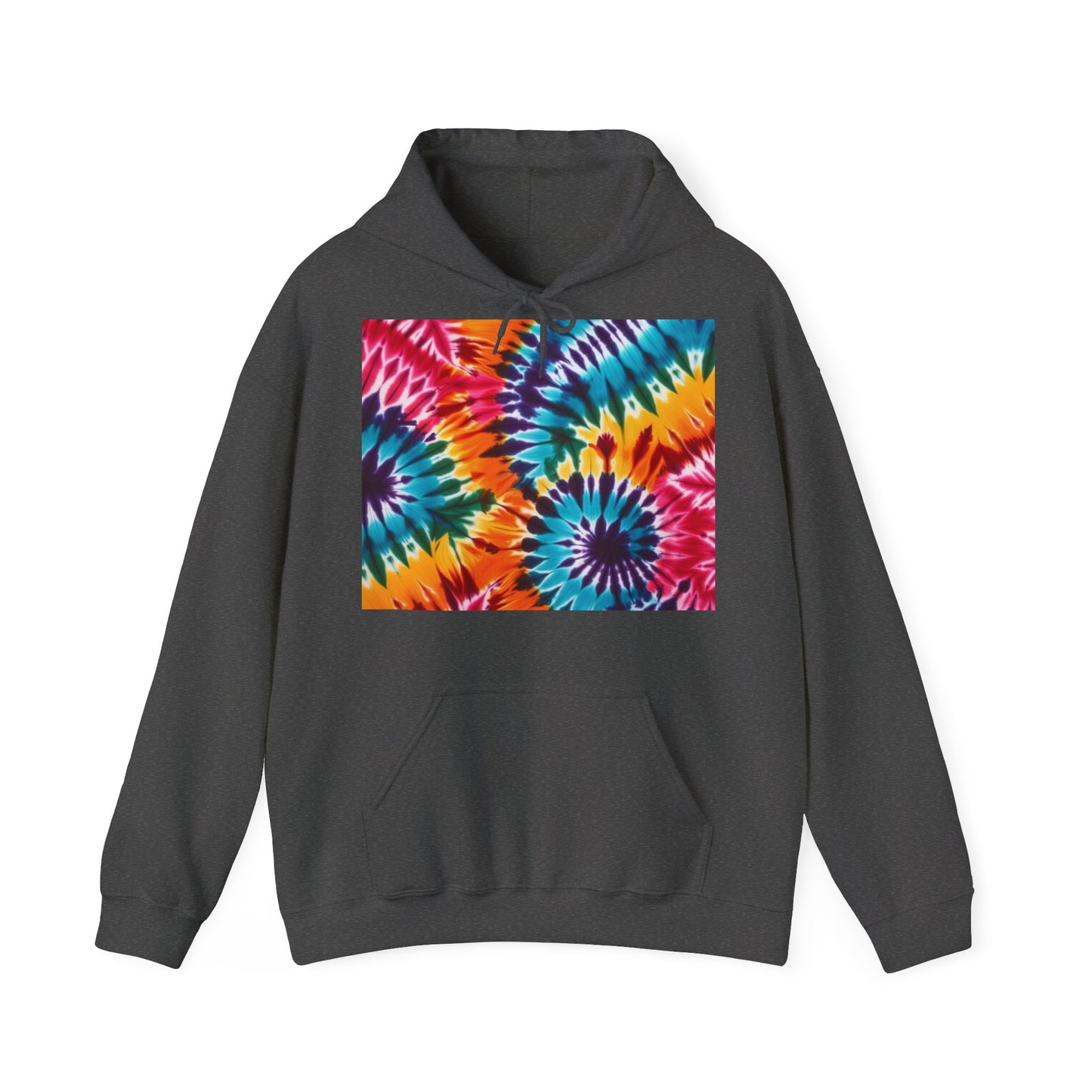 Unisex Heavy Blend Hooded Sweatshirt With Tie Dye Print