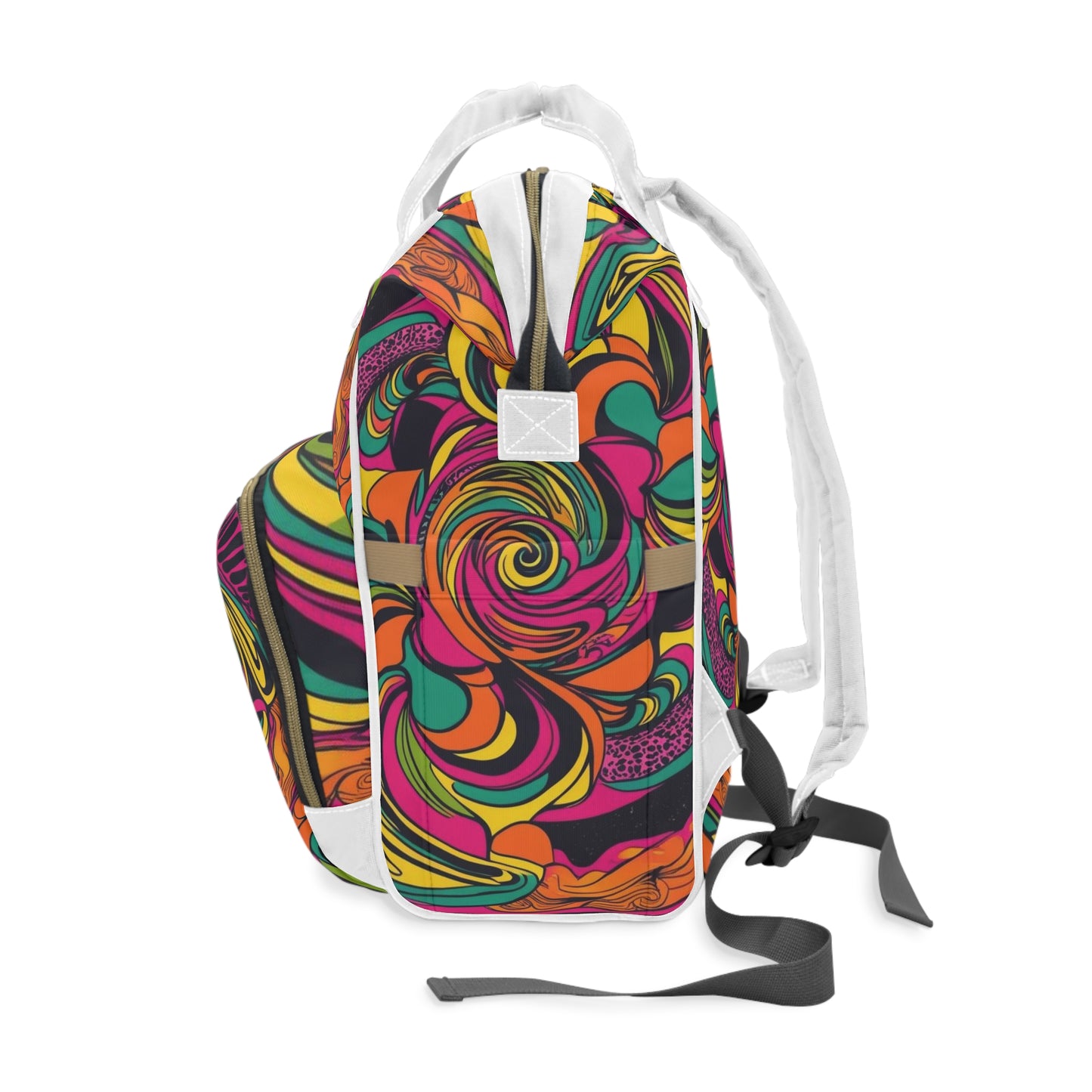 Vivid Groove Spiral Printed Diaper Backpack