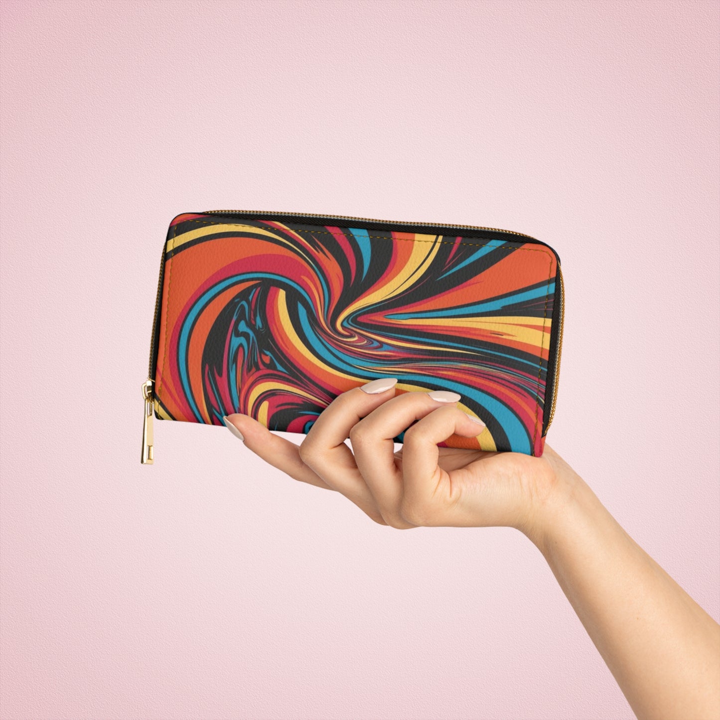 Cosmic Swirl Zipper Wallet