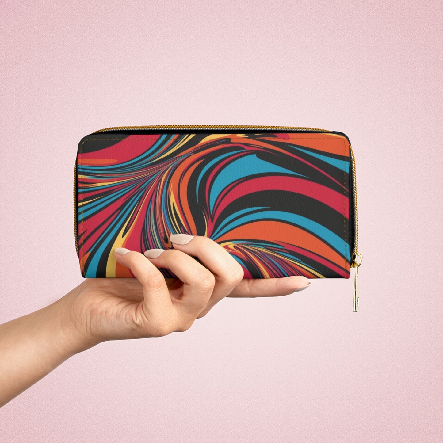 Cosmic Swirl Zipper Wallet