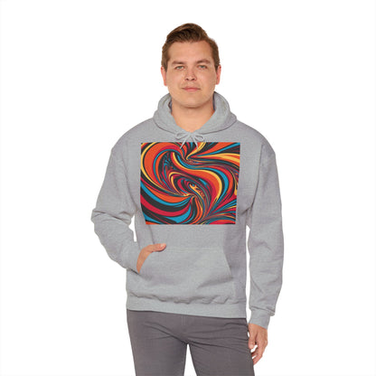 Unisex Heavy Blend Hooded Sweatshirt With Cosmic Swirl Print