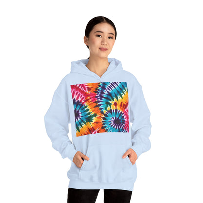 Unisex Heavy Blend Hooded Sweatshirt With Tie Dye Print