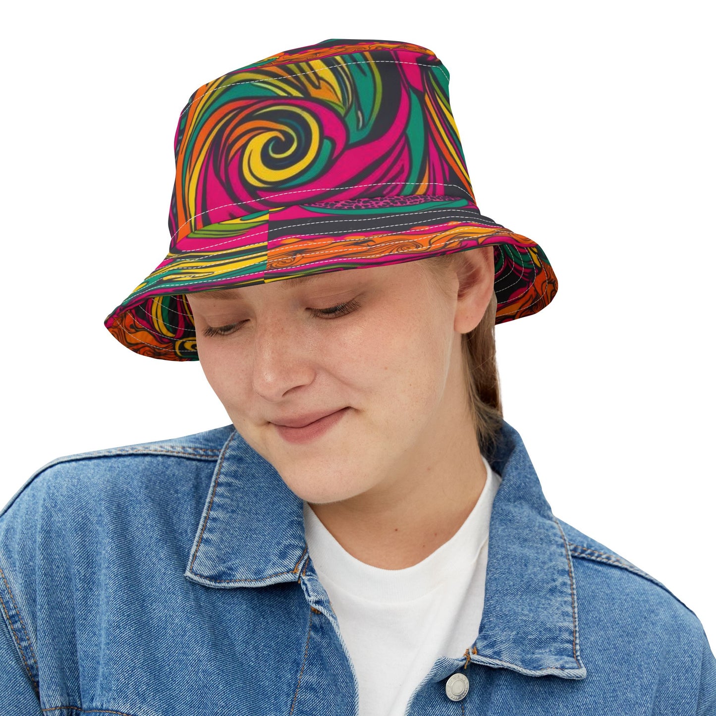 Vivid Groove Spiral Bucket Hat