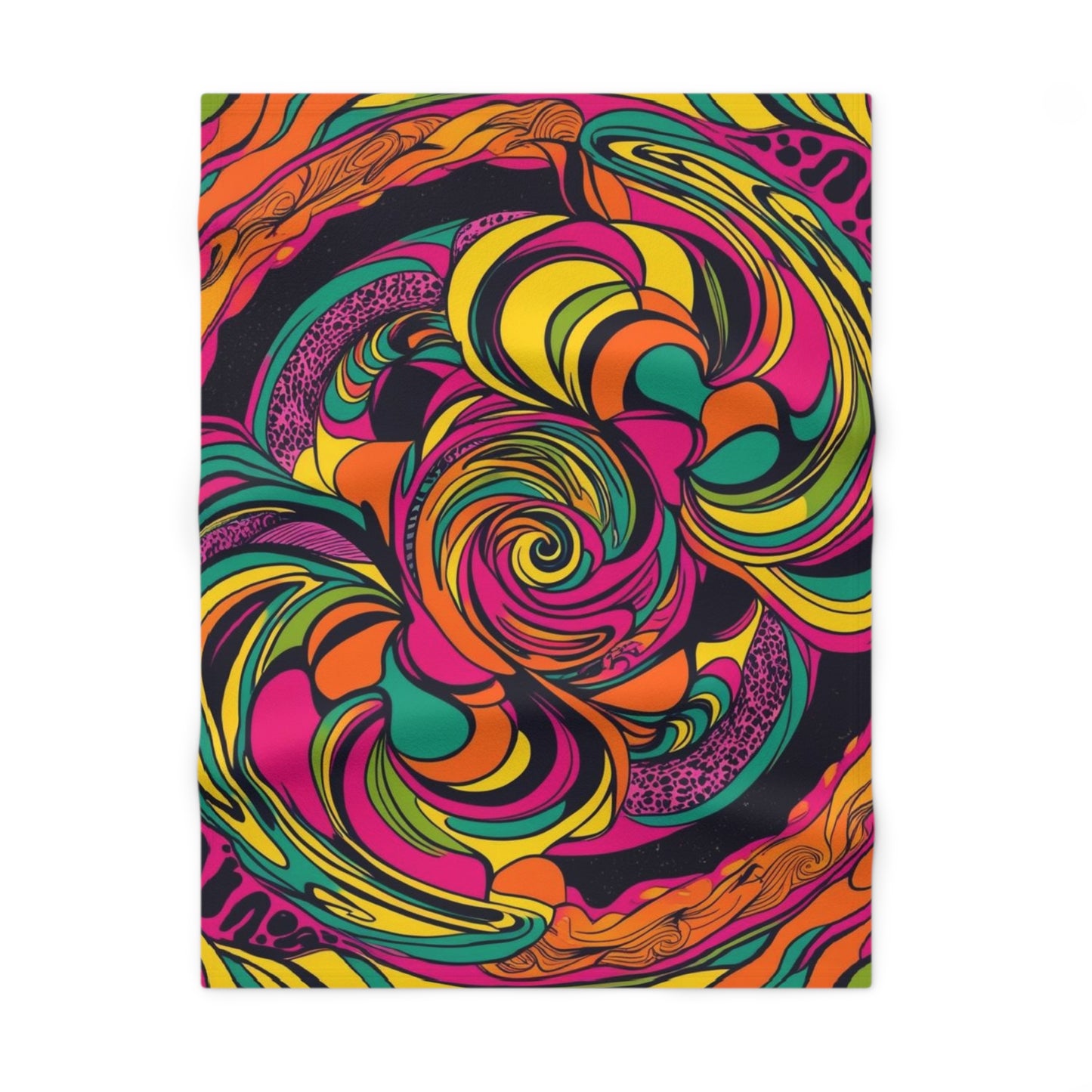 Vivid Groove Spiral Soft Fleece Baby Blanket