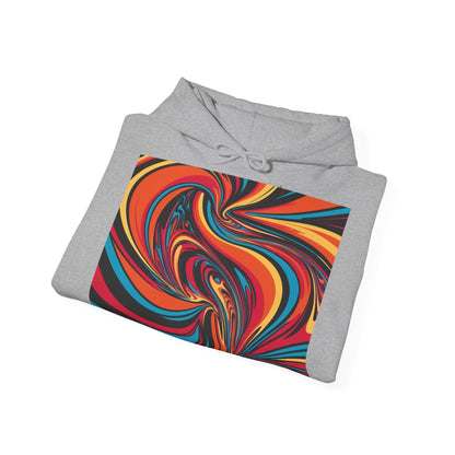 Unisex Heavy Blend Hooded Sweatshirt With Cosmic Swirl Print