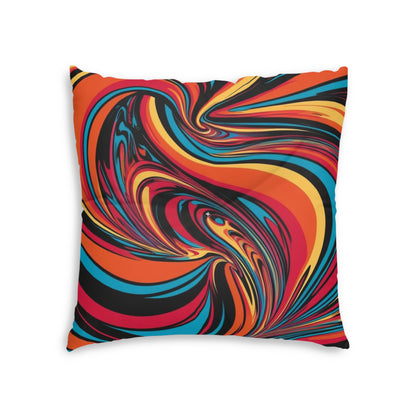 Cosmic Swirl Printed Tufted Floor Pillow