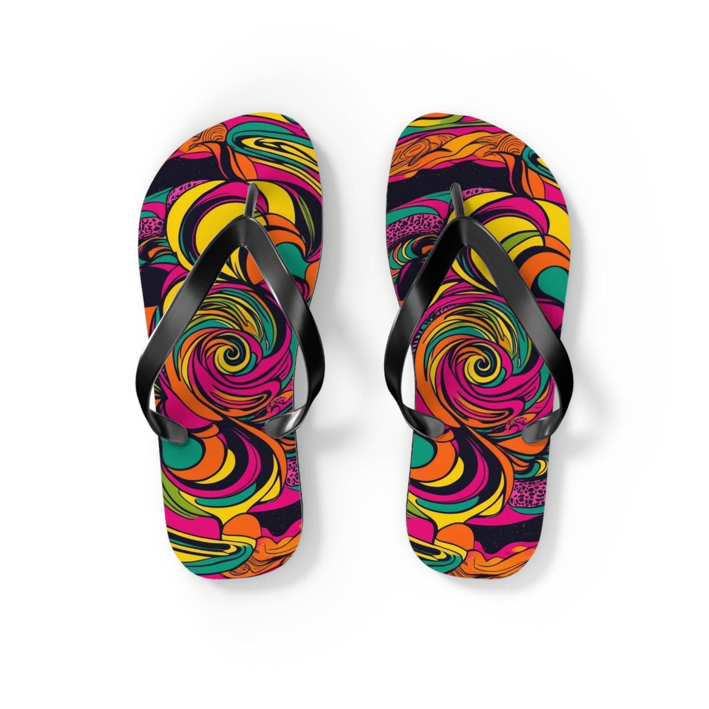 Women's Vivid Groove Spiral Flip Flops