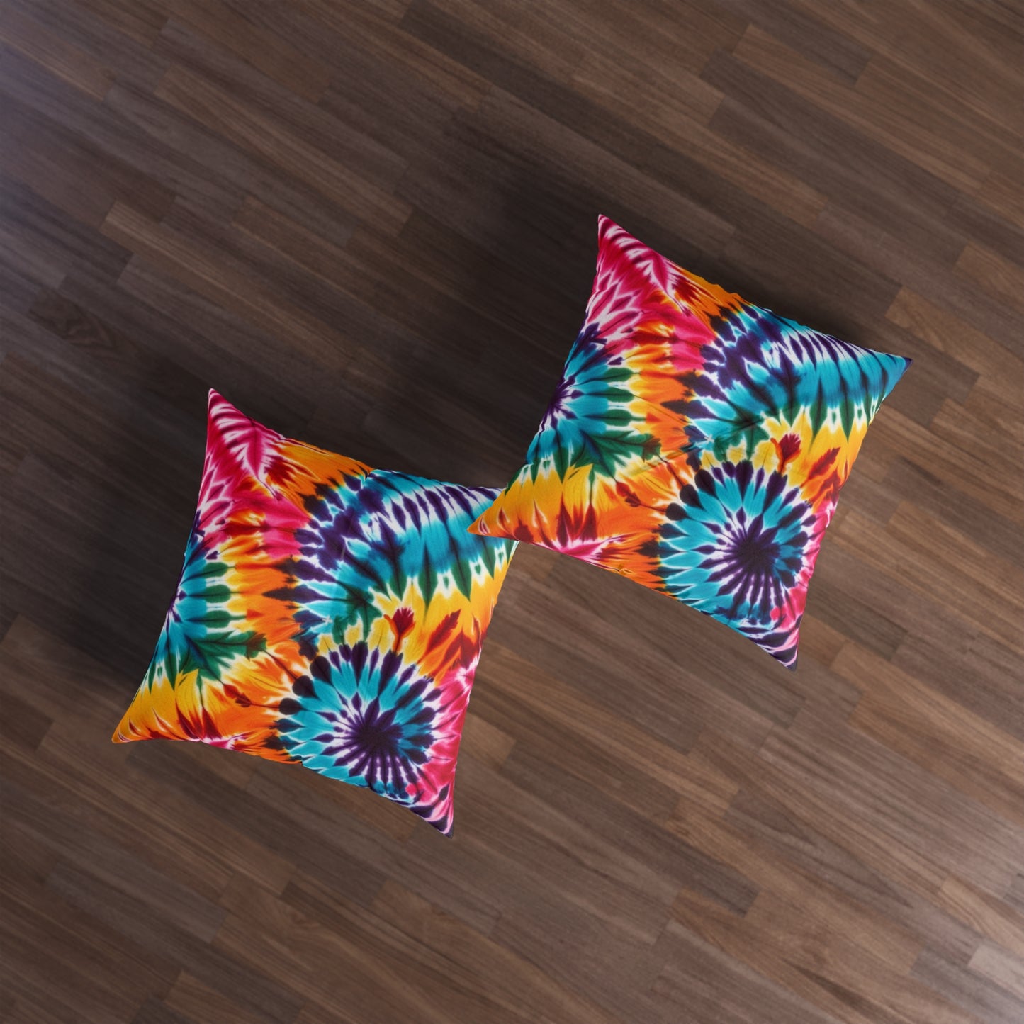 Tie Dye Printed Tufted Floor Pillow