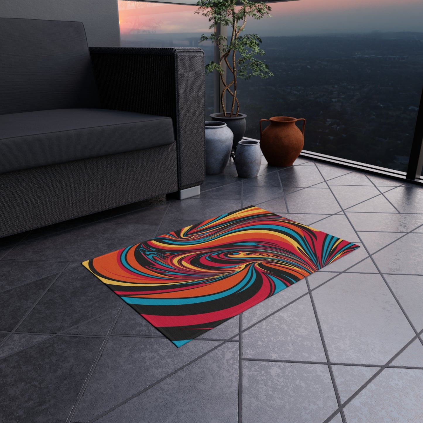 Cosmic Swirl Outdoor Rug