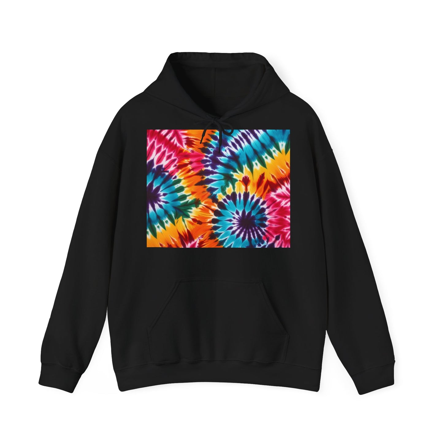 Unisex Heavy Blend Hooded Sweatshirt With Tie Dye Print