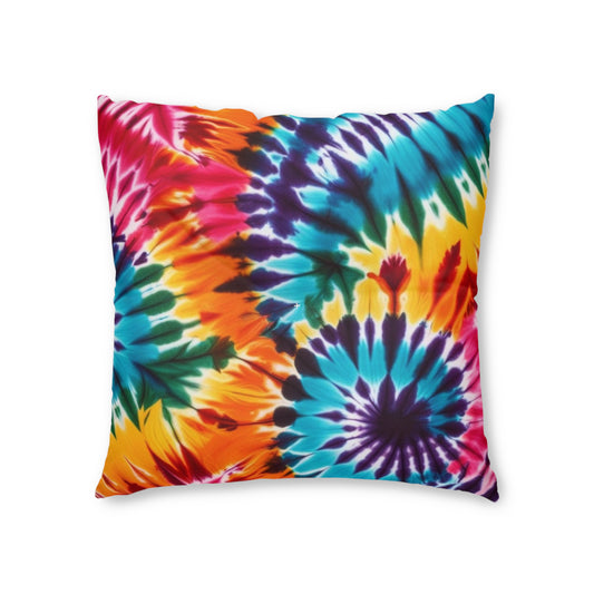 Tie Dye Printed Tufted Floor Pillow